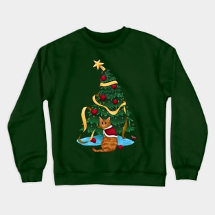 Christmas Kitty Crewneck Sweatshirt